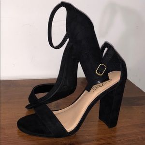 Open Toe Ankle Strap Chunky Block High Hee